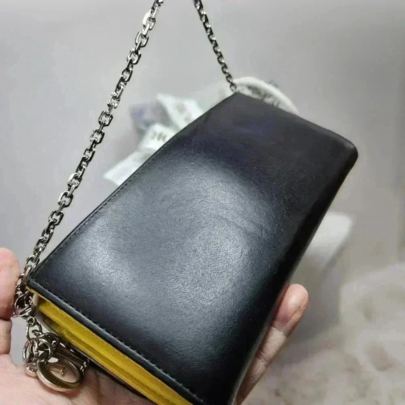 Dior Rencontre Black/Yellow Wallet-On-Chain - Picture 15 of 16